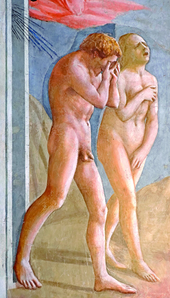 Masaccio, Verdrijving uit het paradijs, ca.1427, Brancaccikapel, Florence.